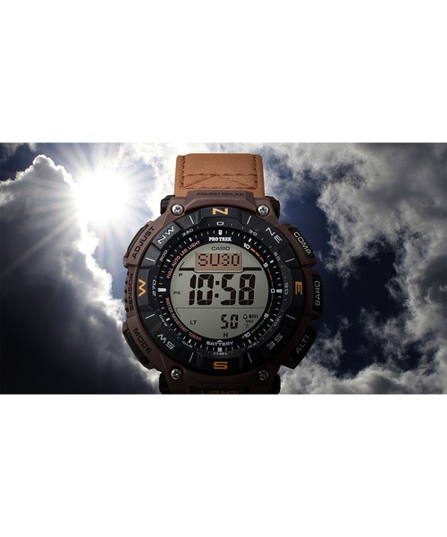 PRO TREK（プロトレック）の「Climber Line / タフソーラー / PRG-340L-5JF（デジタル腕時計・メンズ・ブラウン・FREE）」の7枚目の写真