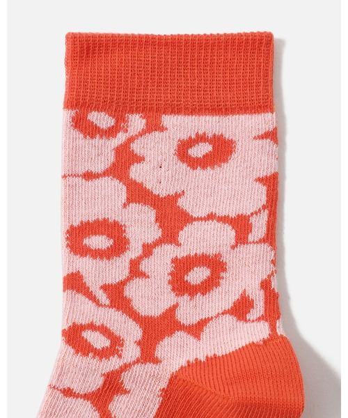 marimekko（マリメッコ）の「【Kids】Makeinen Unikko / Tone I socks（ソックス/靴下・キッズ・レッド/ダークグレー・19/22/25/28/31）」の4枚目の写真