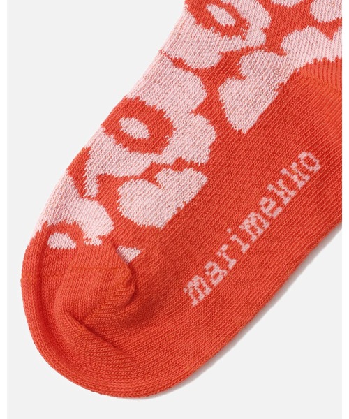 marimekko（マリメッコ）の「【Kids】Makeinen Unikko / Tone I socks（ソックス/靴下・キッズ・レッド/ダークグレー・19/22/25/28/31）」の5枚目の写真