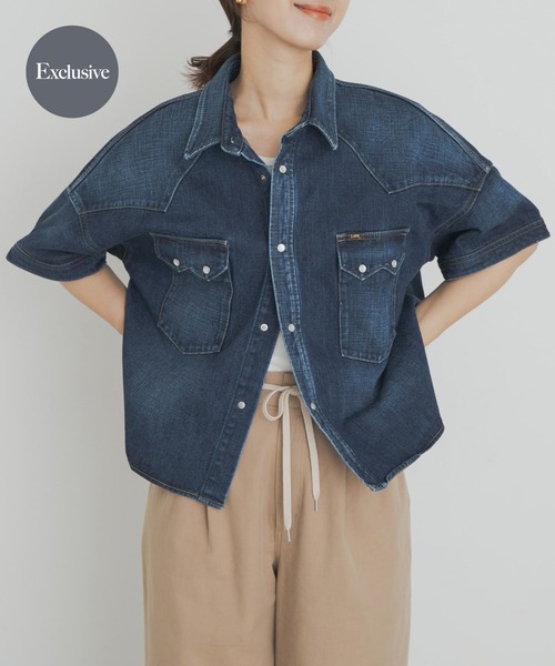ブラウス シャツ 「別注」Lee101×DOORS　SHORT SHIRTS レディース 別注』Lee101×DOORS SHORT SHIRTS（シャツ/ブラウス）｜Lee