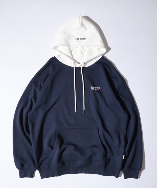 Red Cap Girl(レッドキャプガール)の「RED CAP GIRL 裏毛HOODIE(パーカー・メンズ・ネイビー/グレー/ブルー/ホワイト/ブラック・M/L/LL)」の1枚目の写真