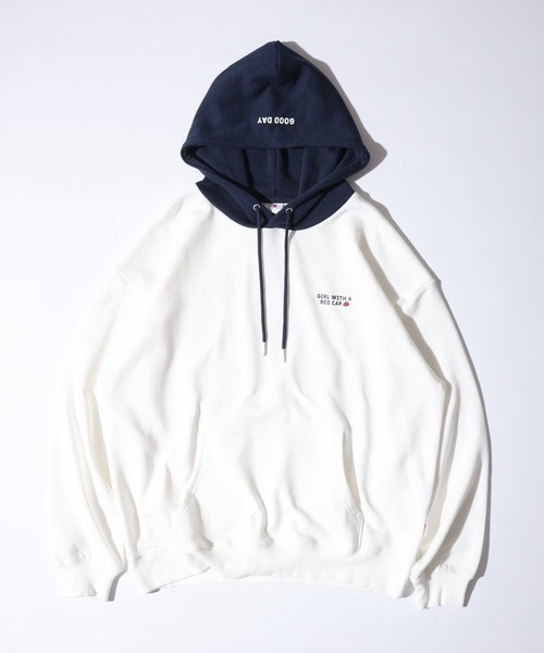 Red Cap Girl(レッドキャプガール)の「RED CAP GIRL 裏毛HOODIE(パーカー・メンズ・ネイビー/グレー/ブルー/ホワイト/ブラック・M/L/LL)」の2枚目の写真
