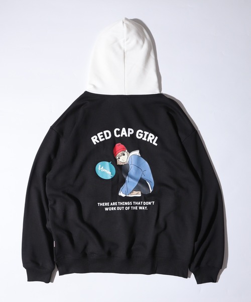 Red Cap Girl(レッドキャプガール)の「RED CAP GIRL 裏毛HOODIE(パーカー・メンズ・ネイビー/グレー/ブルー/ホワイト/ブラック・M/L/LL)」の7枚目の写真