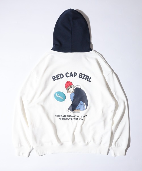 Red Cap Girl(レッドキャプガール)の「RED CAP GIRL 裏毛HOODIE(パーカー・メンズ・ネイビー/グレー/ブルー/ホワイト/ブラック・M/L/LL)」の19枚目の写真