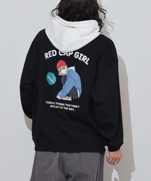 Red Cap Girl(レッドキャプガール)の「RED CAP GIRL 裏毛HOODIE(パーカー・メンズ・ネイビー/グレー/ブルー/ホワイト/ブラック・M/L/LL)」の22枚目の写真