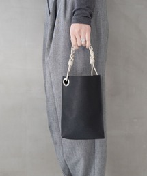 【 SENTI 】SHRINK LEATHER CHAIN HANDLE MINI BAG シュリンクレザー チェーンハンドルミニバッグ