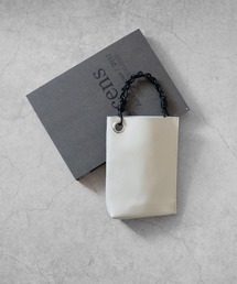 【 SENTI 】SHRINK LEATHER CHAIN HANDLE MINI BAG シュリンクレザー チェーンハンドルミニバッグ