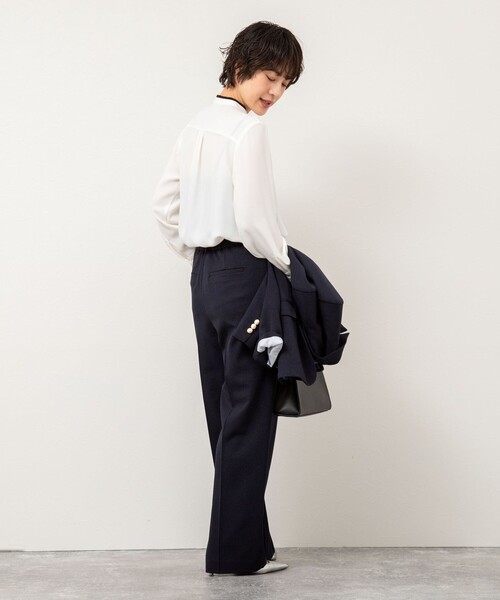 NOLLEY’S（ノーリーズ）の「ストレッチジョーゼットボウタイ風ブラウス（シャツ/ブラウス・レディース・オフホワイト/ホワイト系その他2・38/36）」の9枚目の写真