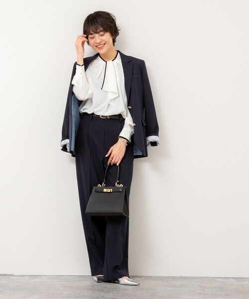 NOLLEY’S（ノーリーズ）の「ストレッチジョーゼットボウタイ風ブラウス（シャツ/ブラウス・レディース・オフホワイト/ホワイト系その他2・38/36）」の12枚目の写真