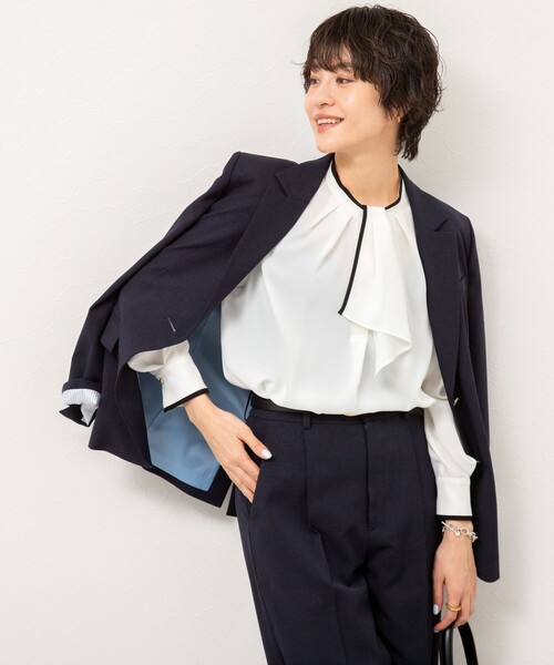 NOLLEY’S（ノーリーズ）の「ストレッチジョーゼットボウタイ風ブラウス（シャツ/ブラウス・レディース・オフホワイト/ホワイト系その他2・38/36）」の13枚目の写真