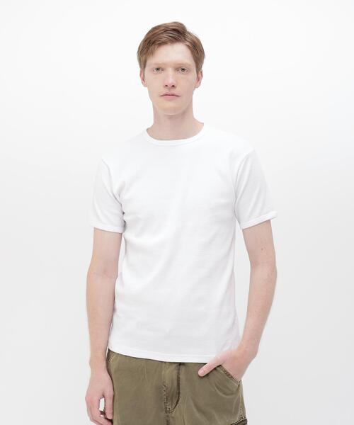 AVIREX(アヴィレックス)の「《DAILY/デイリー》MINI WAFFLE S/S T-SHIRT / デイリーウェア ミニワッフル 半袖Tシャツ / AVIREX / アヴィレックス(Tシャツ/カットソー・メンズ・ホワイト/ブラック/グレー・SMALL/X-LARGE/MEDIUM/LARGE)」の1枚目の写真