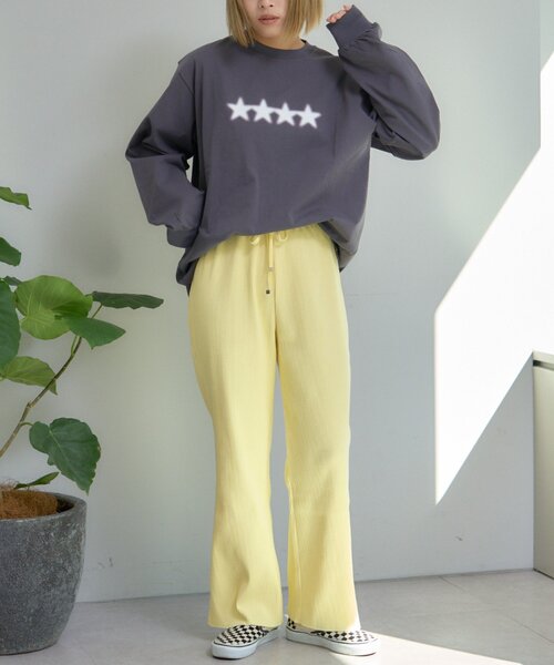 CIAOPANIC TYPY(チャオパニックティピー)の「【マイナス3キロ見え/低身長・高身長対応/サイズ展開あり】すっきりシルエットリブパンツ(その他パンツ・レディース・レッド/ブラック/グレー系その他/アイボリー/イエロー系その他/ネイビー/ブラウン/ホワイト/ブルー/グレー/カーキ・SMALL/MEDIUM/LARGE)」の20枚目の写真