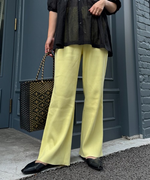 CIAOPANIC TYPY(チャオパニックティピー)の「【マイナス3キロ見え/低身長・高身長対応/サイズ展開あり】すっきりシルエットリブパンツ(その他パンツ・レディース・レッド/ブラック/グレー系その他/アイボリー/イエロー系その他/ネイビー/ブラウン/ホワイト/ブルー/グレー/カーキ・SMALL/MEDIUM/LARGE)」の10枚目の写真