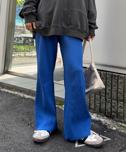 CIAOPANIC TYPY(チャオパニックティピー)の「【マイナス3キロ見え/低身長・高身長対応/サイズ展開あり】すっきりシルエットリブパンツ(その他パンツ・レディース・レッド/ブラック/グレー系その他/アイボリー/イエロー系その他/ネイビー/ブラウン/ホワイト/ブルー/グレー/カーキ・SMALL/MEDIUM/LARGE)」の9枚目の写真