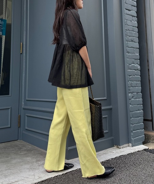 CIAOPANIC TYPY(チャオパニックティピー)の「【マイナス3キロ見え/低身長・高身長対応/サイズ展開あり】すっきりシルエットリブパンツ(その他パンツ・レディース・レッド/ブラック/グレー系その他/アイボリー/イエロー系その他/ネイビー/ブラウン/ホワイト/ブルー/グレー/カーキ・SMALL/MEDIUM/LARGE)」の19枚目の写真