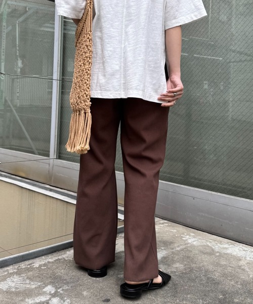 CIAOPANIC TYPY(チャオパニックティピー)の「【マイナス3キロ見え/低身長・高身長対応/サイズ展開あり】すっきりシルエットリブパンツ(その他パンツ・レディース・レッド/ブラック/グレー系その他/アイボリー/イエロー系その他/ネイビー/ブラウン/ホワイト/ブルー/グレー/カーキ・SMALL/MEDIUM/LARGE)」の13枚目の写真