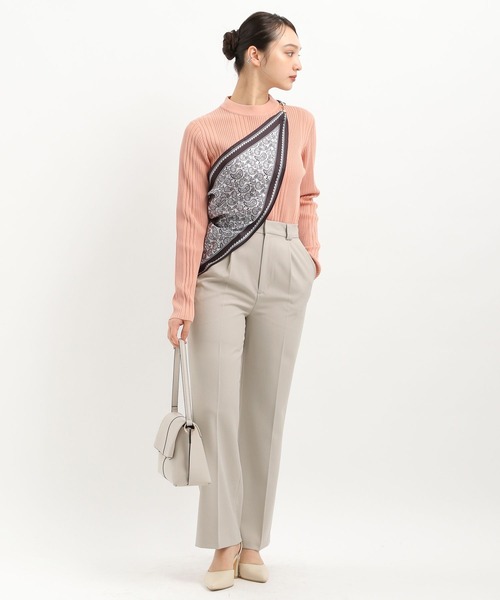 セール】バックスリットストレートパンツ325583（スラックス