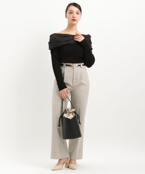 セール】バックスリットストレートパンツ325583（スラックス