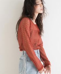 rectangle（レクタングル）の「透かし編みシアーカットソー（Tシャツ/カットソー）」