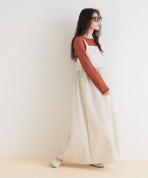 rectangle(レクタングル)の「透かし編みシアーカットソー(Tシャツ/カットソー・レディース・レッド/アイボリー/ブラック・FREE)」の15枚目の写真