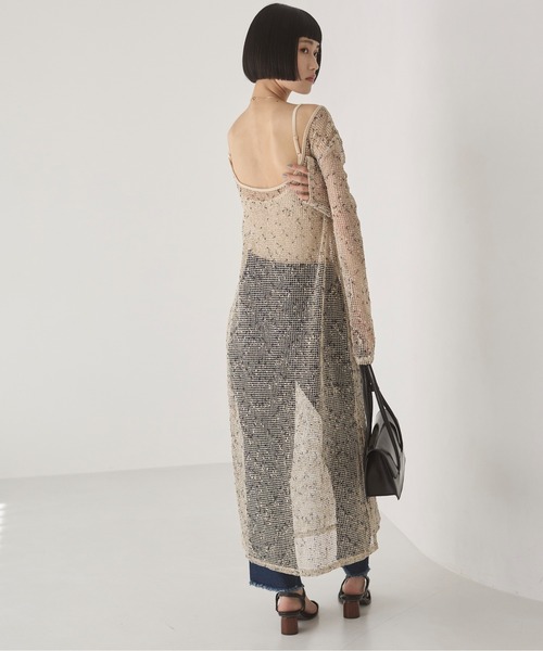 ANGIE（アンジー）の「メッシュ シアー ワンピース（ワンピース・レディース・ブラック/アイボリー/ベージュ・FREE）」の15枚目の写真