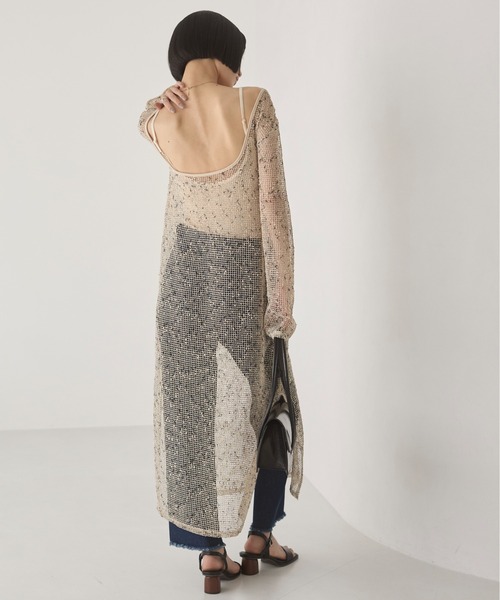 ANGIE（アンジー）の「メッシュ シアー ワンピース（ワンピース・レディース・ブラック/アイボリー/ベージュ・FREE）」の16枚目の写真