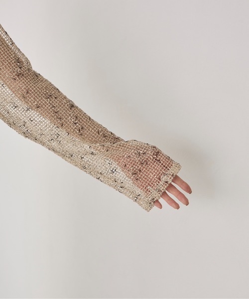 ANGIE（アンジー）の「メッシュ シアー ワンピース（ワンピース・レディース・ブラック/アイボリー/ベージュ・FREE）」の5枚目の写真