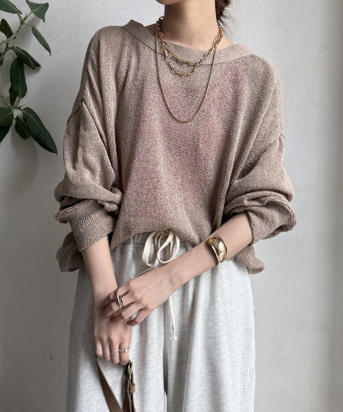 DouDou（ドゥドゥ）の「【新色追加】ペーパーヤーン前後2WAYカーディガン（カーディガン/ボレロ・レディース・ブラック/ベビーピンク/ベージュ/ベージュ系その他・FREE）」の20枚目の写真