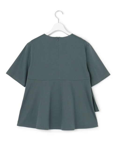 23区 S（ニジュウサンクチイサイサイズ）の「【汗じみ防止/洗える】ランダムフリルジャージー ドッキング カットソー（Tシャツ/カットソー・レディース・ホワイト系/ブラック系/ダークグリーン系/グレー系・32）」の5枚目の写真