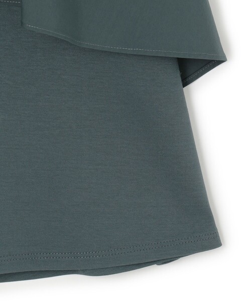 23区 S（ニジュウサンクチイサイサイズ）の「【汗じみ防止/洗える】ランダムフリルジャージー ドッキング カットソー（Tシャツ/カットソー・レディース・ホワイト系/ブラック系/ダークグリーン系/グレー系・32）」の8枚目の写真