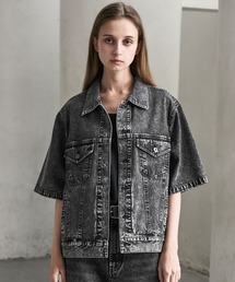 【CLEL】Light Oz Denim Trucker Short Sleeve Shirt/ライトオンス デニムトラッカー半袖シャツ