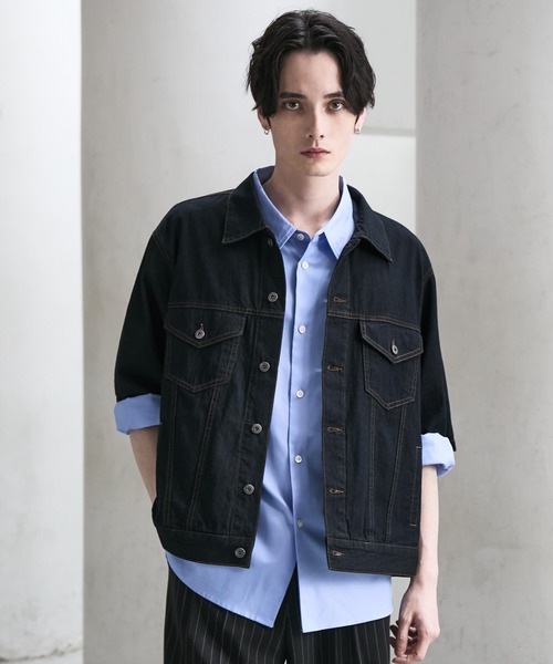 CLEL(�N���C��)�́yCLEL�zLight Oz Denim Trucker Short Sleeve Shirt/���C�g�I���X �f�j���g���b�J�[�����V���c(�V���c/�u���E�X)
