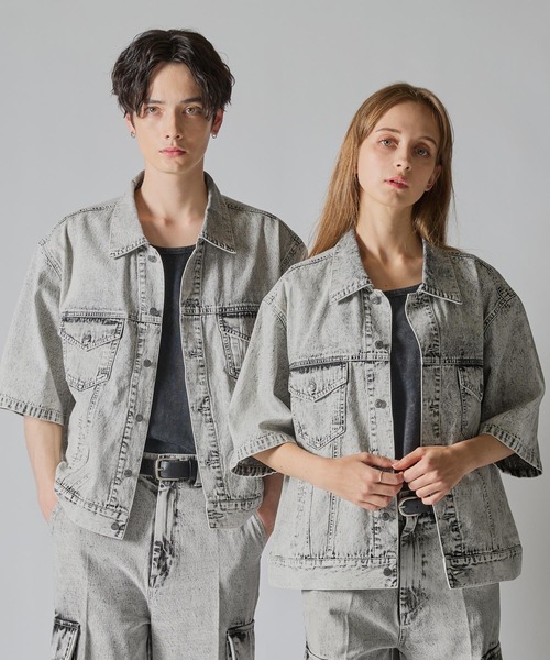 【CLEL】ライトオンス デニムトラッカー半袖シャツ CLEL シャツ 「CLEL」Light Oz Denim Trucker Short Sleeve
