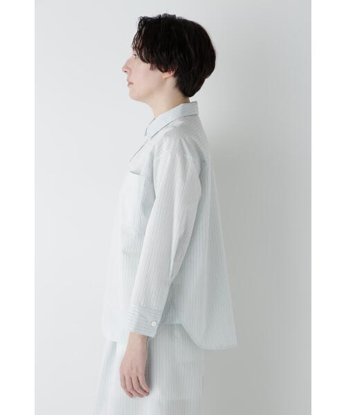 human woman(ヒューマンウーマン)の「◆エアリーコットンスキッパープルオーバー(シャツ/ブラウス・レディース・カーキ/ブルー系その他3/ライトグリーン・MEDIUM)」の20枚目の写真