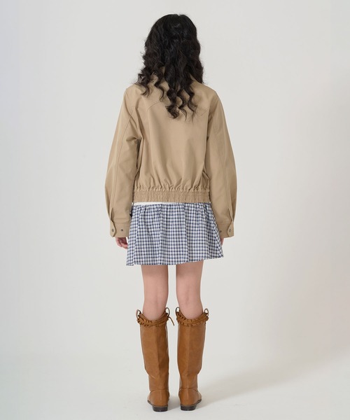 TINA:JOJUN(ティーナジョジュン)の「ジップアップ コンパクトブルゾン TINA:JOJUN(ブルゾン・レディース・ベージュ/ホワイト/ネイビー・M)」の22枚目の写真