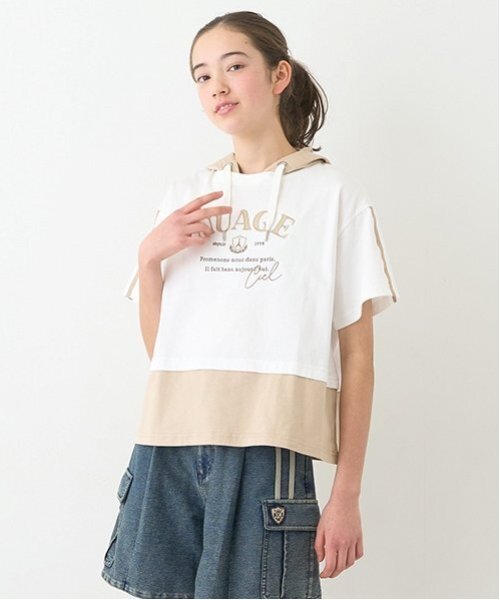 【あったかい】ポンポネットジップアップ2wayパ－カ－ジャケット、150cm ポンポネットジュニア(pom ponette junior)2WAYカレッジ