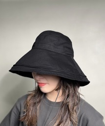 MAISON SELECT（メゾンセレクト）の「3B35 ワイヤー入り ツバ広ハット 取り外し可能 あご紐付き（ハット）」