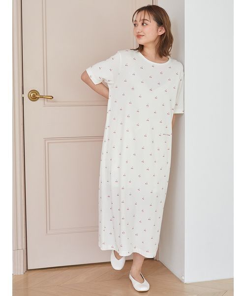 【新品未使用】GELATO PIQUE ジェラピケ チェリー柄 ルームウェア セール】チェリー柄Tシャツ（ルームウェア/パジャマ）｜gelato