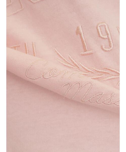 Samansa Mos2(サマンサ モスモス)の「ピグメント加工ロゴ刺繍ロングTシャツ(Tシャツ/カットソー・レディース・ピンク/チャコールグレー/オフホワイト/グリーン・F)」の16枚目の写真