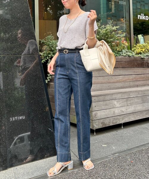 jena espace merveilleux センターシームデニムパンツ 累計販売7000本突破／革命デニム】センターシームデニムパンツ