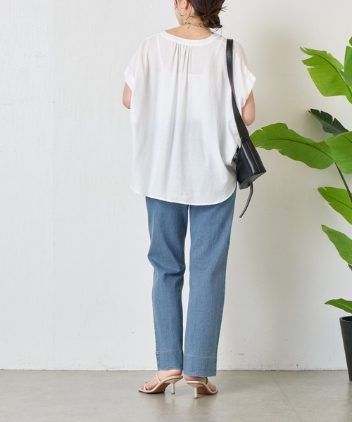 Jena espace merveilleux（ジェナ　エスパスメルヴェイユ）の「【累計販売7000本突破／革命デニム】センターシームデニムパンツ（デニムパンツ・レディース・ネイビー/グレー/ブルー・FREE）」の7枚目の写真