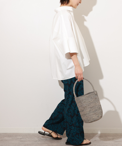 JOURNAL STANDARD relume(ジャーナルスタンダード レリューム)の「《追加》コットンブロードボクシーシャツ(シャツ/ブラウス・レディース・ブルー系その他/イエロー/ホワイト・FREE)」の6枚目の写真