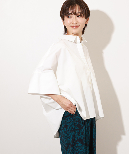 JOURNAL STANDARD relume(ジャーナルスタンダード レリューム)の「《追加》コットンブロードボクシーシャツ(シャツ/ブラウス・レディース・ブルー系その他/イエロー/ホワイト・FREE)」の8枚目の写真