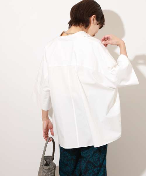 JOURNAL STANDARD relume(ジャーナルスタンダード レリューム)の「《追加》コットンブロードボクシーシャツ(シャツ/ブラウス・レディース・ブルー系その他/イエロー/ホワイト・FREE)」の9枚目の写真