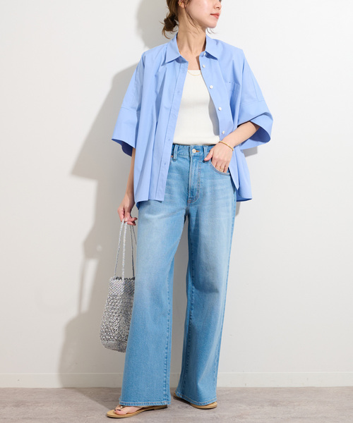 JOURNAL STANDARD relume(ジャーナルスタンダード レリューム)の「《追加》コットンブロードボクシーシャツ(シャツ/ブラウス・レディース・ブルー系その他/イエロー/ホワイト・FREE)」の10枚目の写真