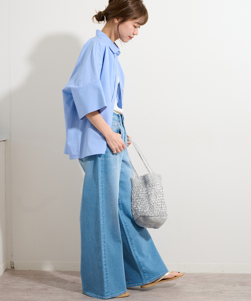 JOURNAL STANDARD relume(ジャーナルスタンダード レリューム)の「《追加》コットンブロードボクシーシャツ(シャツ/ブラウス・レディース・ブルー系その他/イエロー/ホワイト・FREE)」の13枚目の写真