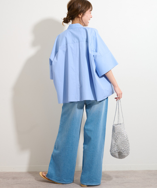 JOURNAL STANDARD relume(ジャーナルスタンダード レリューム)の「《追加》コットンブロードボクシーシャツ(シャツ/ブラウス・レディース・ブルー系その他/イエロー/ホワイト・FREE)」の14枚目の写真
