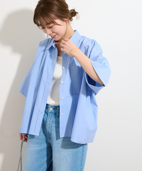 JOURNAL STANDARD relume(ジャーナルスタンダード レリューム)の「《追加》コットンブロードボクシーシャツ(シャツ/ブラウス・レディース・ブルー系その他/イエロー/ホワイト・FREE)」の17枚目の写真