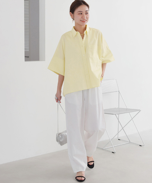 JOURNAL STANDARD relume(ジャーナルスタンダード レリューム)の「《追加》コットンブロードボクシーシャツ(シャツ/ブラウス・レディース・ブルー系その他/イエロー/ホワイト・FREE)」の22枚目の写真