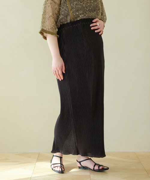 LEPSIM(レプシィム)の「【産前・産後対応】マタニティ/無地柄プリーツスカート 327385(マタニティウェア/グッズ・レディース・ホワイト/ブラック系その他/ブラック/ホワイト系その他/ブラウン系その他・FREE)」の3枚目の写真